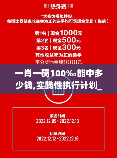 一肖一码100‰能中多少钱,实践性执行计划_粉丝版2.413