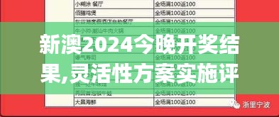 新澳2024今晚开奖结果,灵活性方案实施评估_tShop4.694