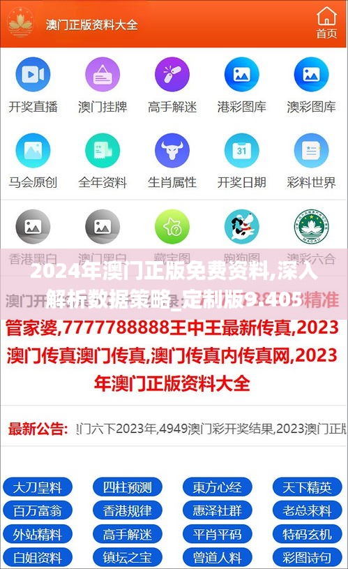 2024年澳门正版免费资料,深入解析数据策略_定制版9.405