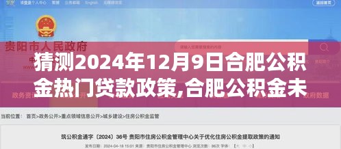 合肥公积金热门贷款政策解析及未来趋势预测（深度评测至2024年12月）