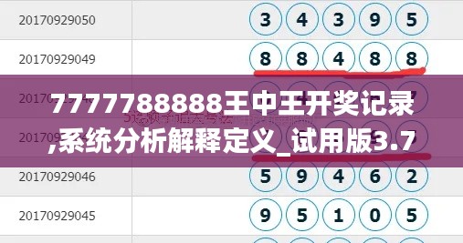 7777788888王中王开奖记录,系统分析解释定义_试用版3.749