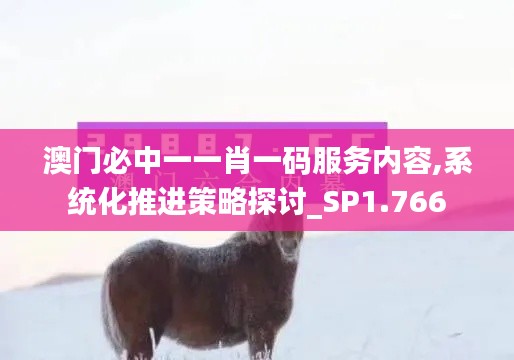 澳门必中一一肖一码服务内容,系统化推进策略探讨_SP1.766