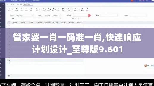 管家婆一肖一码准一肖,快速响应计划设计_至尊版9.601