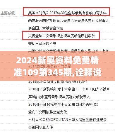 2024新奥资料免费精准109第345期,诠释说明解析_精装版4.720