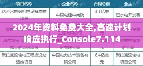 2024年资料免费大全,高速计划响应执行_Console7.114