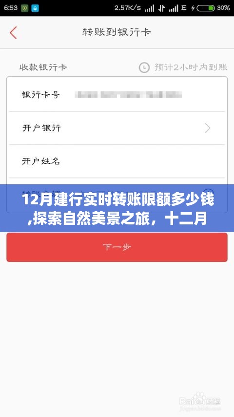 建行十二月实时转账限额揭秘，启程探索自然美景背后的故事