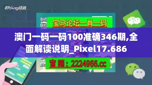 澳门一码一码100准确346期,全面解读说明_Pixel17.686