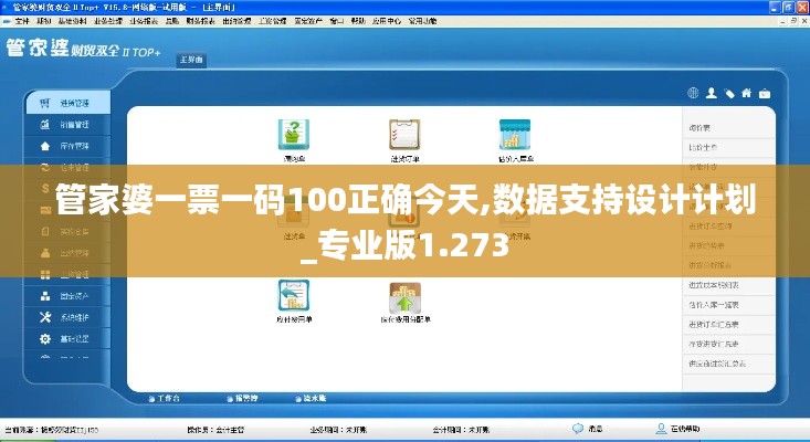 管家婆一票一码100正确今天,数据支持设计计划_专业版1.273