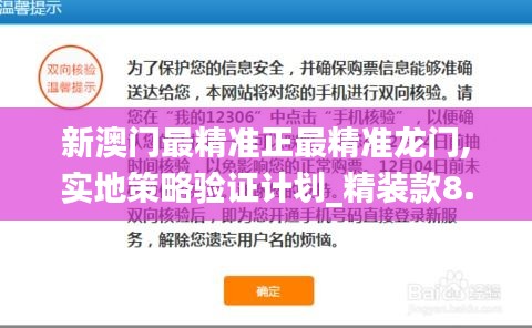 新澳门最精准正最精准龙门,实地策略验证计划_精装款8.504