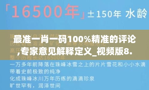 最准一肖一码100%精准的评论,专家意见解释定义_视频版8.602