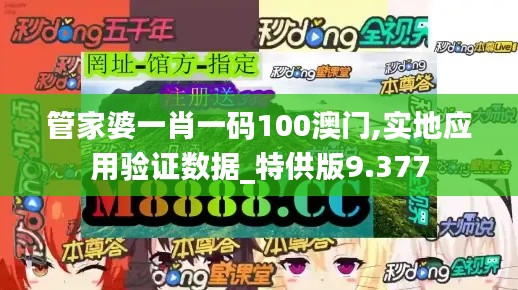 管家婆一肖一码100澳门,实地应用验证数据_特供版9.377