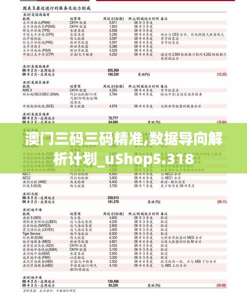 澳门三码三码精准,数据导向解析计划_uShop5.318