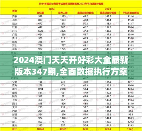 2024澳门天天开好彩大全最新版本347期,全面数据执行方案_领航款6.408