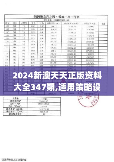 2024新澳天天正版资料大全347期,适用策略设计_bundle8.270