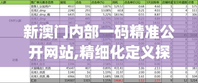 新澳门内部一码精准公开网站,精细化定义探讨_钻石版10.185