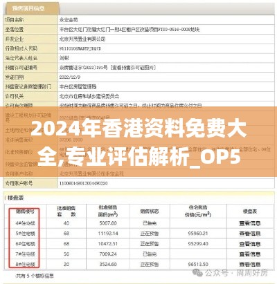 2024年香港资料免费大全,专业评估解析_OP5.423