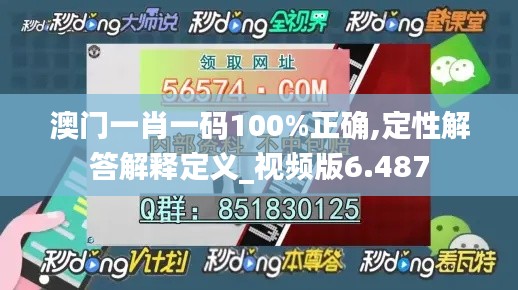 澳门一肖一码100%正确,定性解答解释定义_视频版6.487