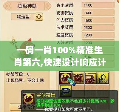 一码一肖100%精准生肖第六,快速设计响应计划_终极版5.460