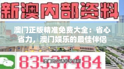 澳门正版精准免费大全：省心省力，澳门娱乐的最佳伴侣