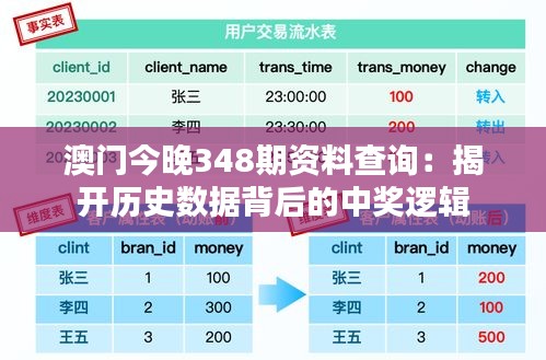 澳门今晚348期资料查询：揭开历史数据背后的中奖逻辑