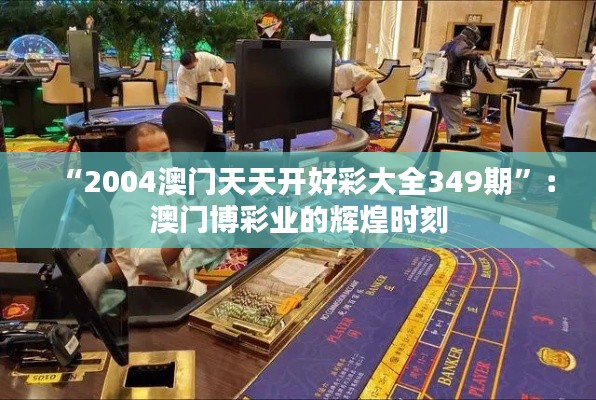 “2004澳门天天开好彩大全349期”：澳门博彩业的辉煌时刻