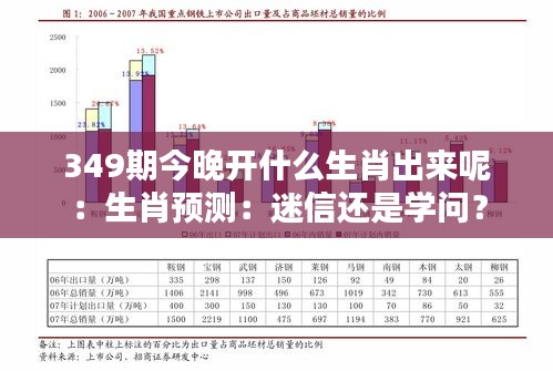 349期今晚开什么生肖出来呢：生肖预测：迷信还是学问？