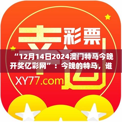 “12月14日2024澳门特马今晚开奖亿彩网”：今晚的特马，谁是赢家？