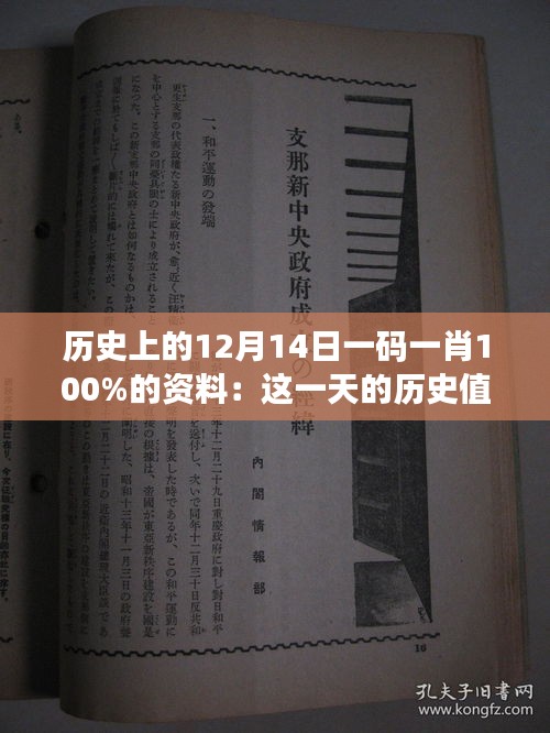 历史上的12月14日一码一肖100%的资料：这一天的历史值得深思