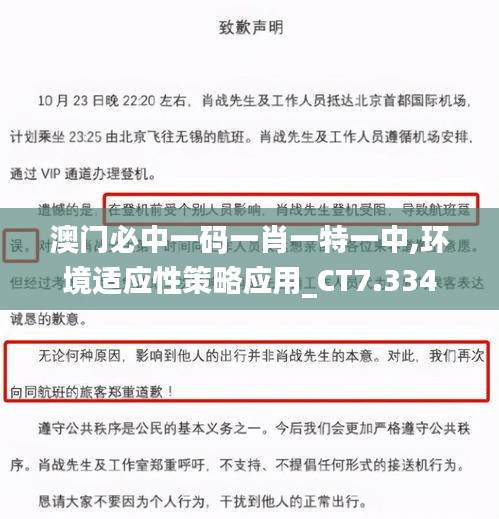 澳门必中一码一肖一特一中,环境适应性策略应用_CT7.334