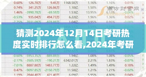 2024年考研热度实时排行猜想与观察，风云变幻的赛道新动向