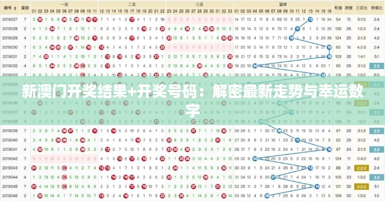 新澳门开奖结果+开奖号码：解密最新走势与幸运数字