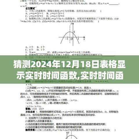 创建指南，预测并展示2024年12月18日表格实时时间功能实现与操作指南