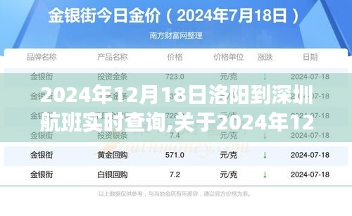 2024年12月18日洛阳至深圳航班实时查询与旅行指南