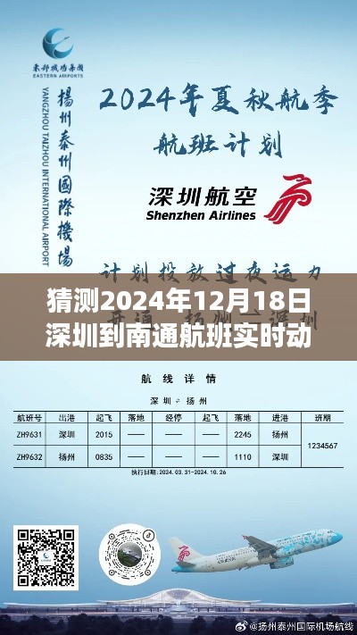 穿越云端，深圳至南通航班动态展望，揭秘2024年12月18日实时动态