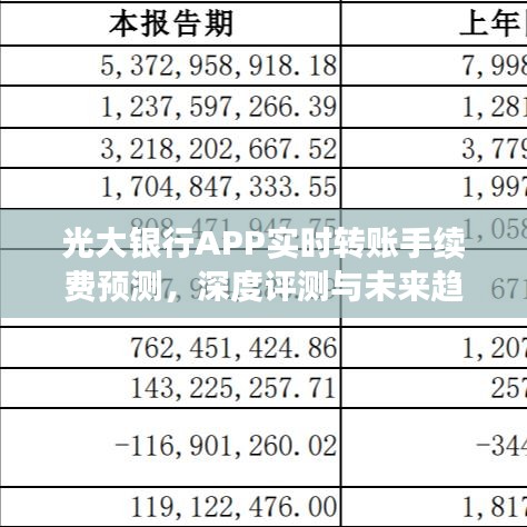 光大银行APP实时转账手续费详解，预测、深度评测与未来趋势展望