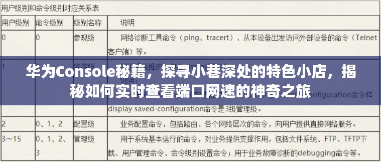 华为Console秘籍与探寻实时网速的神秘之旅，小巷深处的特色小店揭秘