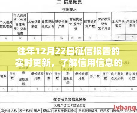 往年12月22日征信报告实时更新，信用信息即时变化一览