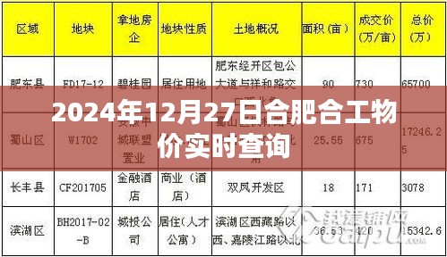 合肥合工物价实时查询系统（最新更新至2024年）