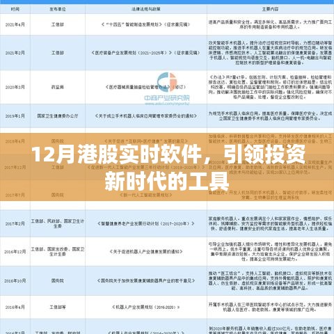 12月港股实时软件，投资新时代的必备工具