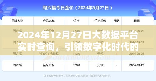 大数据实时查询平台，引领数字化时代新体验