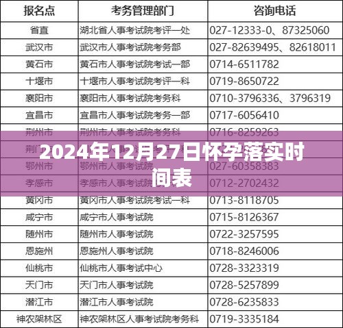 2024年怀孕时间表，详细落实日程安排