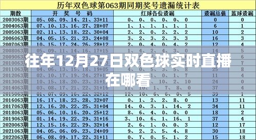 双色球直播观看指南，历年12月27日观看地点