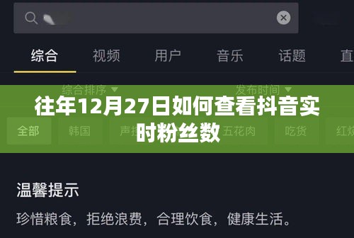 抖音实时粉丝数查看攻略，往年12月27日数据解读