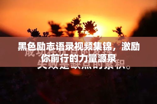 黑色励志语录视频集锦，激励你前行的力量源泉
