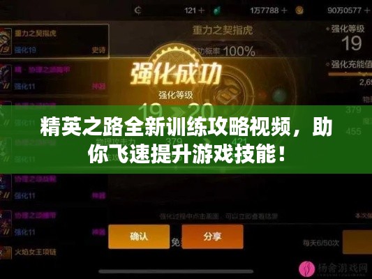 精英之路全新训练攻略视频，助你飞速提升游戏技能！
